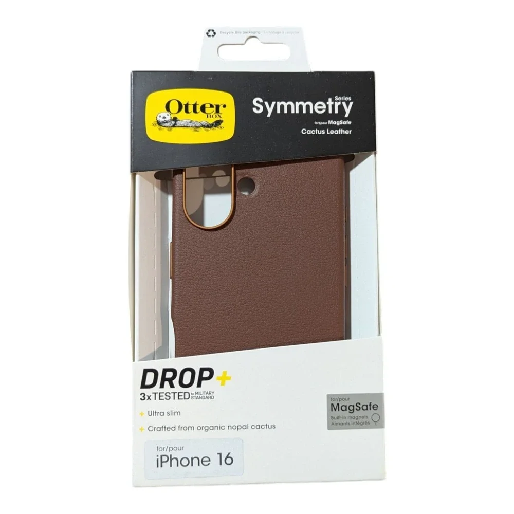 M2. OtterBox Symmetry Cactus Leather MagSafe Case Apple iPhone 16 - Rich Adobe‎